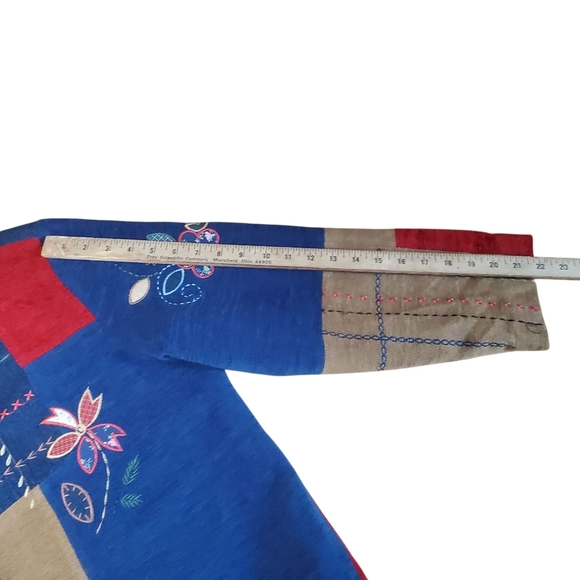 Vntg Koret Multicolor Patchwork Cardigan. 80s 90s. XL. H109 - Picture 8 of 10